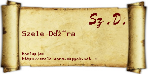 Szele Dóra névjegykártya